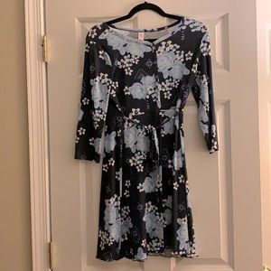 Blue floral Justice dress 14-16